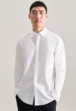 Chemise Business Shaped Oxford Col Boutonné in Blanc |  Seidensticker Onlineshop