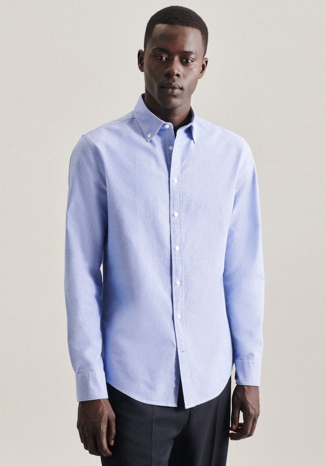 Oxford Business Hemd in Slim mit Button-Down-Kragen in Hellblau | Seidensticker Onlineshop