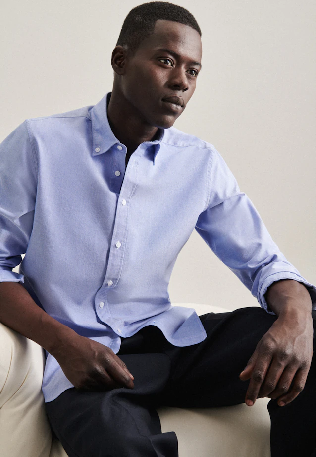 Slim Chemise d'affaires Uni in Bleu Clair |  Seidensticker Onlineshop