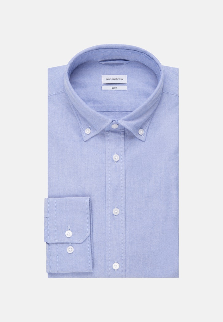 Herren Oxford Business Hemd in Seidensticker mit Button-Down-Kragen hellblau Slim 