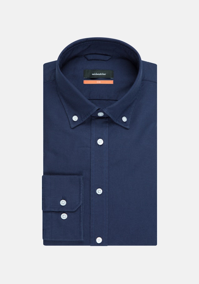 Oxford Business Hemd in Slim mit Button-Down-Kragen in Dunkelblau |  Seidensticker Onlineshop