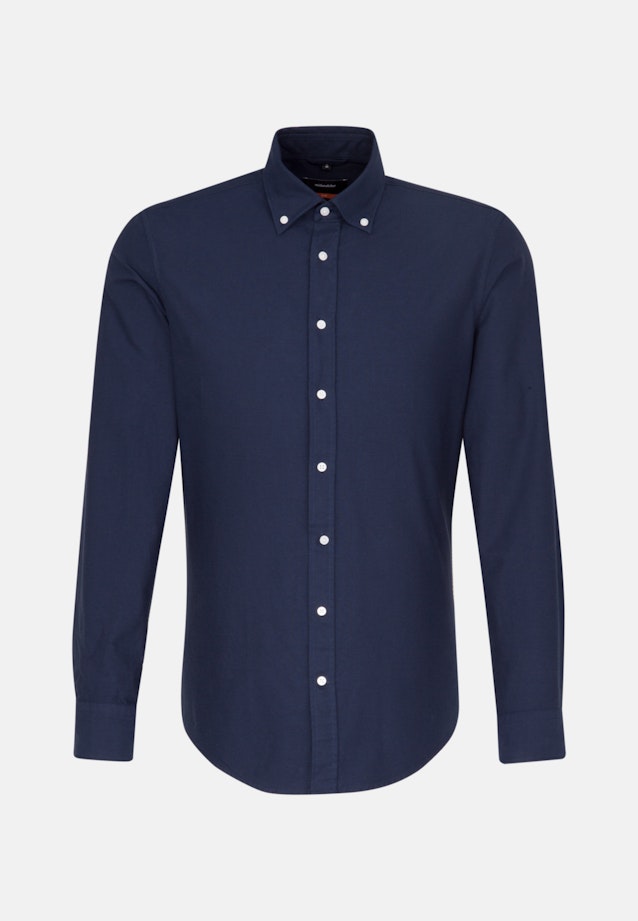 Oxford Business Hemd in Slim mit Button-Down-Kragen in Dunkelblau |  Seidensticker Onlineshop