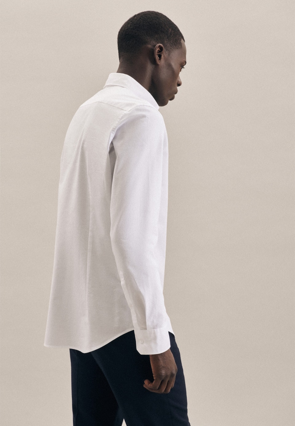 Herren Oxford Business Hemd in Slim mit Button-Down-Kragen weiß |  Seidensticker | Businesshemden