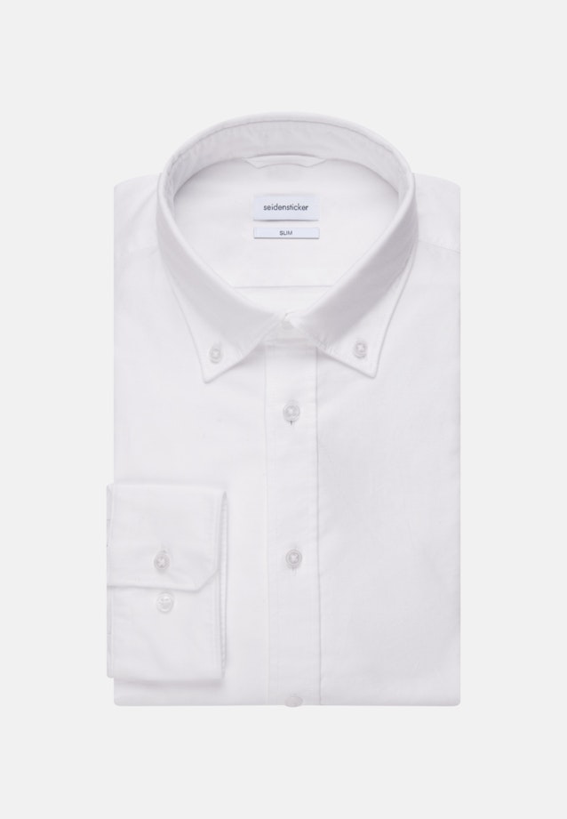 Oxford Business Hemd in Slim mit Button-Down-Kragen in Weiß |  Seidensticker Onlineshop