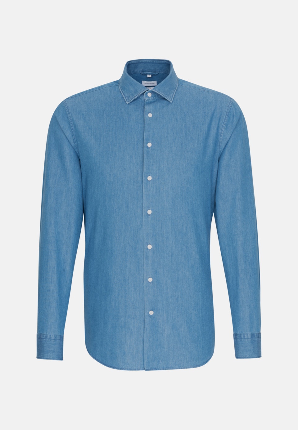 Denimhemd in Slim mit Kentkragen in Mittelblau | Seidensticker Onlineshop