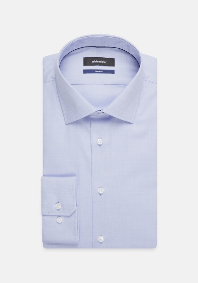 Chemise Business Shaped Structuré Col Kent in Bleu Clair |  Seidensticker Onlineshop