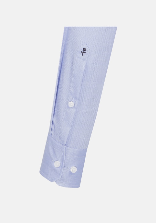 Chemise Business Shaped Structuré Col Kent in Bleu Clair |  Seidensticker Onlineshop