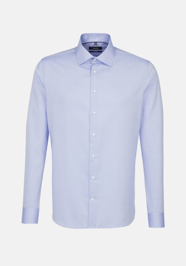 Chemise Business Shaped Structuré Col Kent in Bleu Clair |  Seidensticker Onlineshop