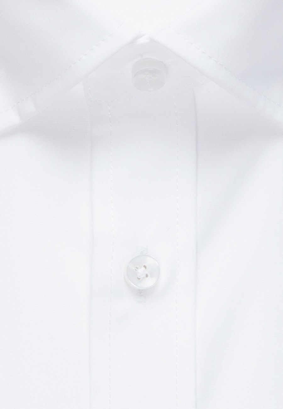 Bügelfreies Popeline Kurzarm Business Hemd in Regular mit Button-Down-Kragen in Weiß |  Seidensticker Onlineshop