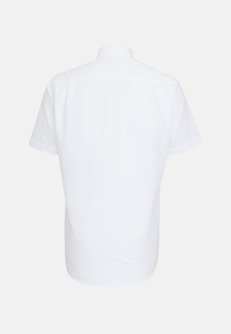 Non-iron Poplin Short sleeve Business Shirt in Regular with Button-Down-Collar