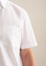 Non-iron Poplin Short sleeve Business Shirt in Regular with Button-Down-Collar in White |  Seidensticker Onlineshop