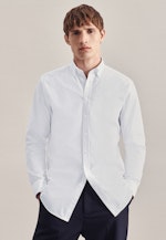 Chemise Business Regular Oxford Col Boutonné in Blanc |  Seidensticker Onlineshop