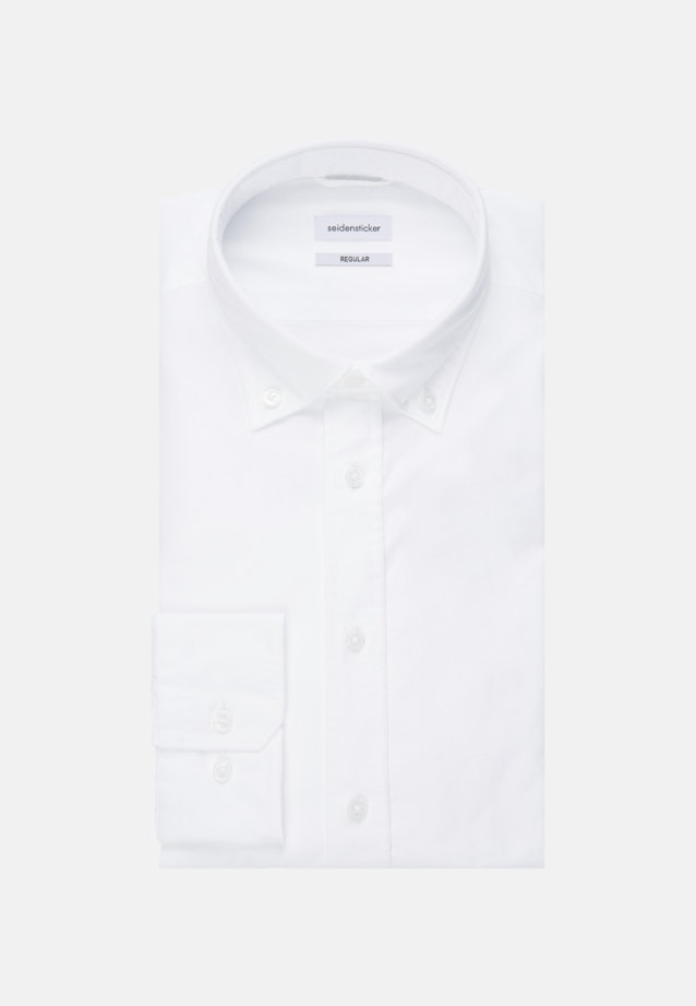 Business Shirt in Regular with Button-Down-Collar in White |  Seidensticker Onlineshop