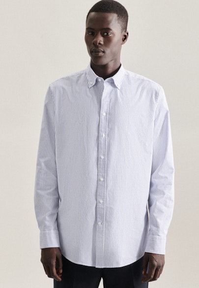 Regular Business Hemd Streifen in Hellblau |  Seidensticker Onlineshop