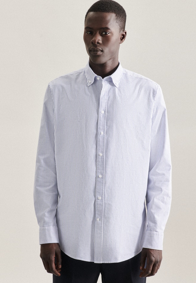 Regular Chemise Business A Rayures dans Bleu Clair | Boutique en ligne Seidensticker