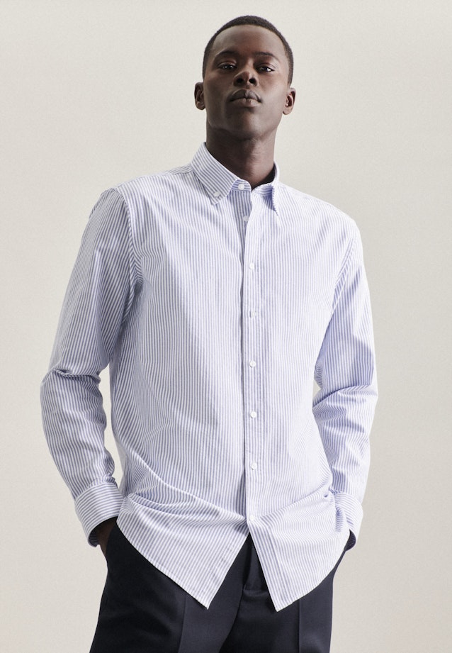 Regular Business shirt Stripe in Light Blue |  Seidensticker Onlineshop