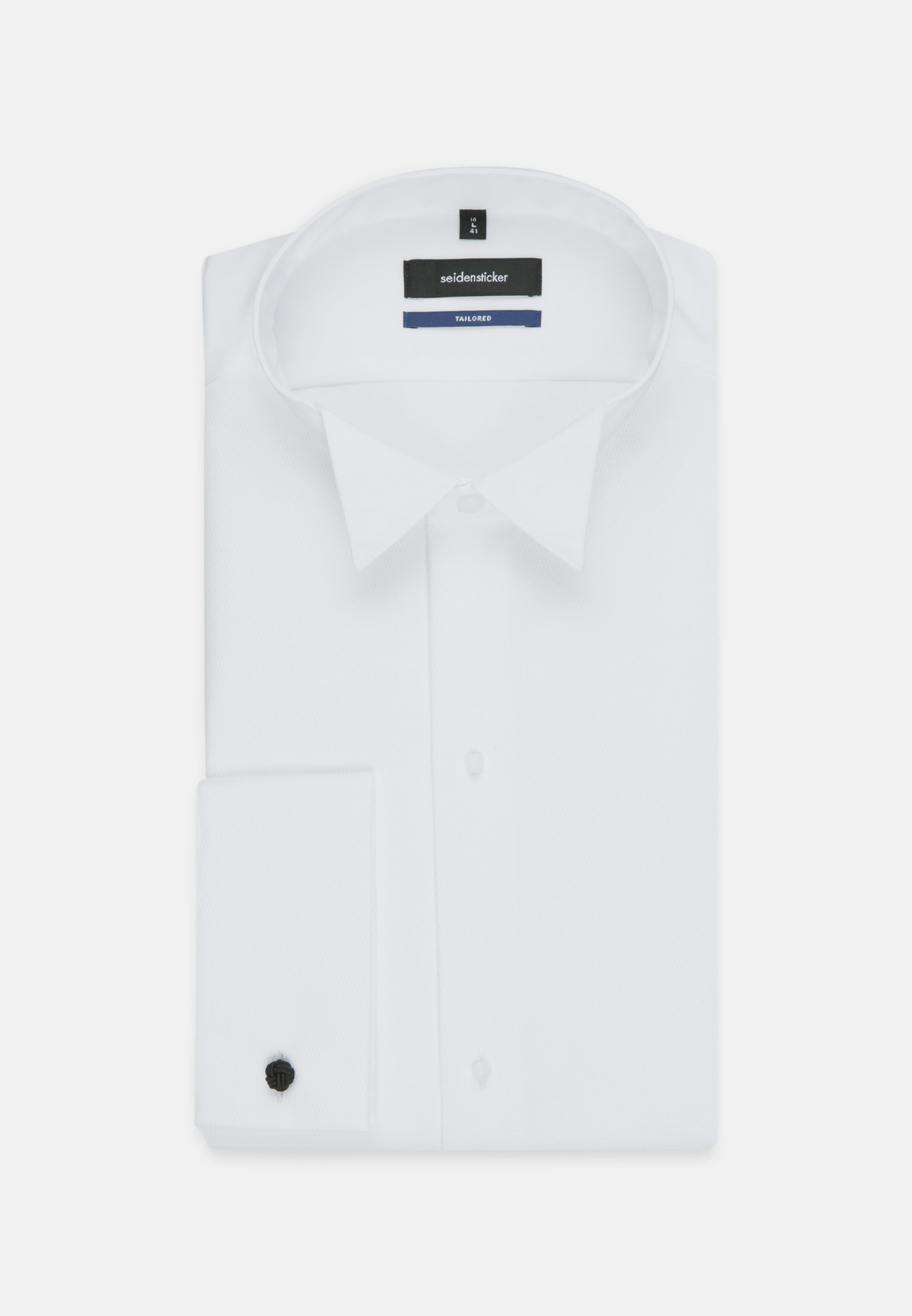 Bügelfreies Popeline Business Hemd in Shaped mit Kläppchenkragen Uni