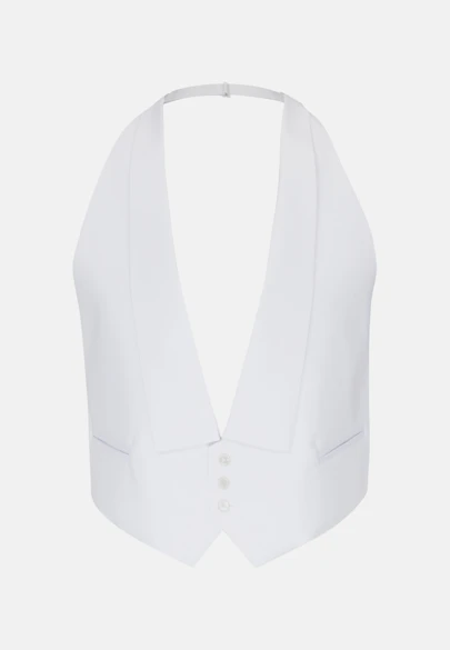 Shaped Gala Weste Uni in Weiß |  Seidensticker Onlineshop