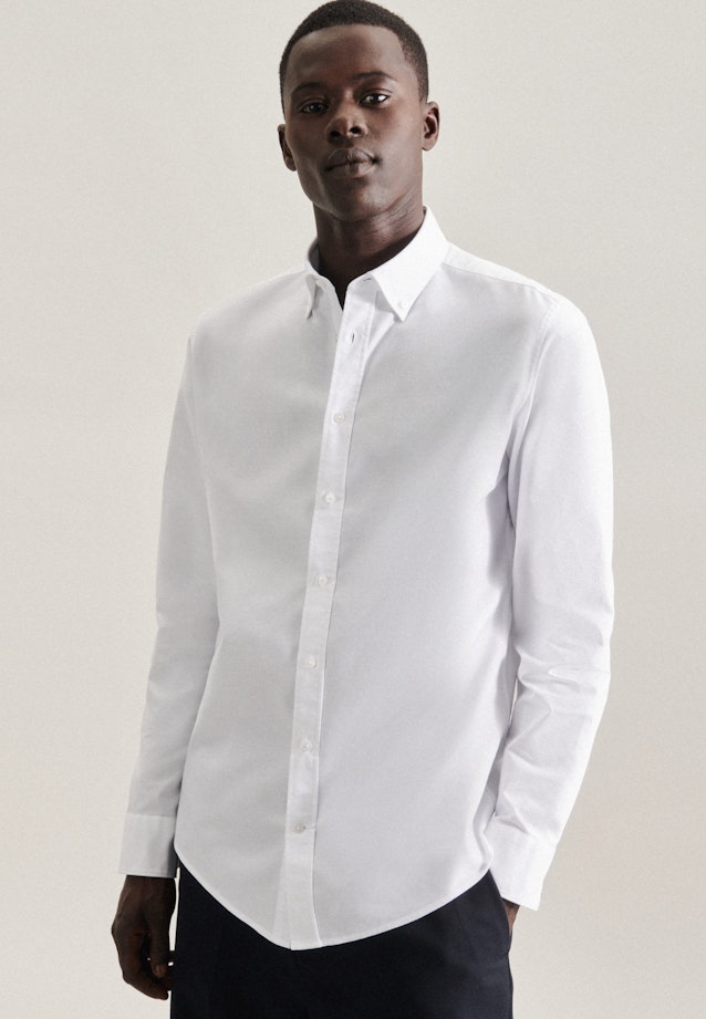 Business overhemd in X-Slim with Button-Down-Kraag in Wit | Seidensticker Onlineshop