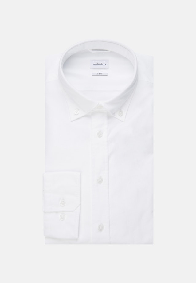 Business Shirt in X-Slim with Button-Down-Collar in White |  Seidensticker Onlineshop