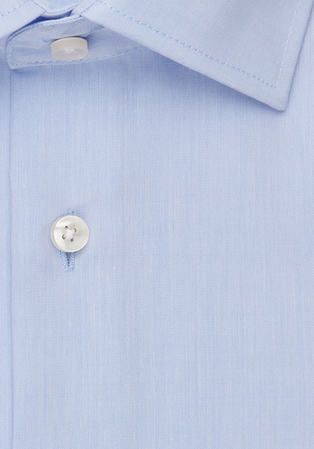 Non-iron Chambray Business overhemd in Comfort with Kentkraag in Middelmatig Blauw |  Seidensticker Onlineshop