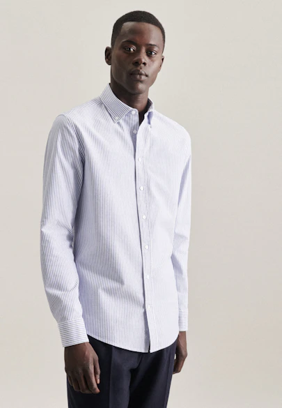 Shaped Business shirt Stripe in Light Blue |  Seidensticker Onlineshop