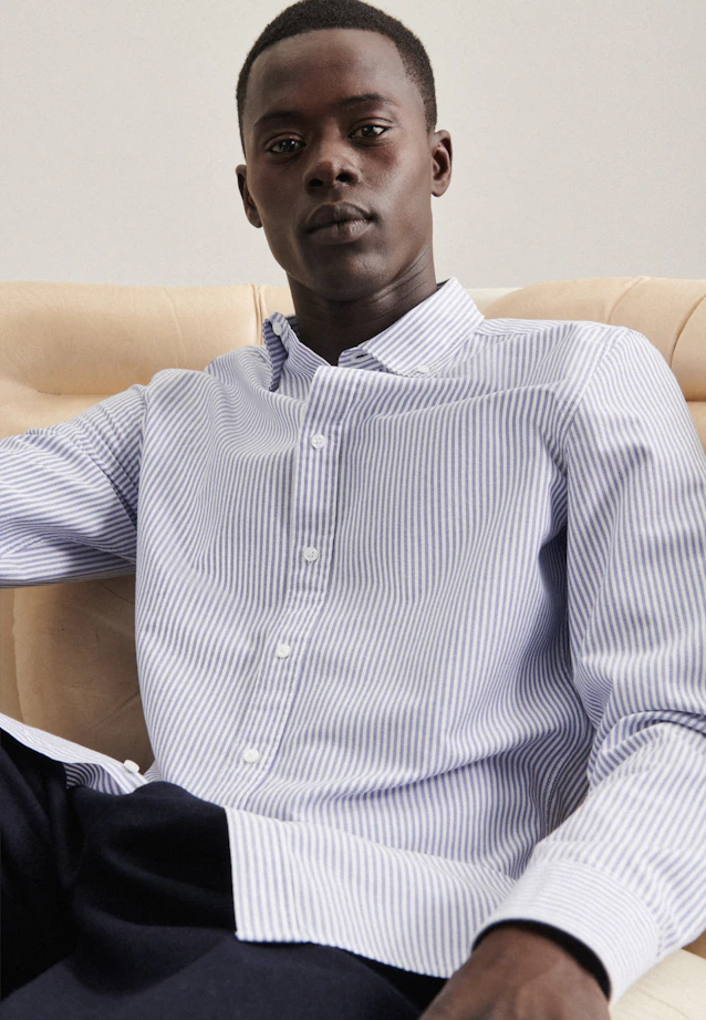 Shaped Business shirt Stripe in Light Blue |  Seidensticker Onlineshop
