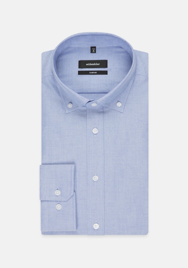 Business overhemd in Comfort with Button-Down-Kraag in Lichtblauw |  Seidensticker Onlineshop