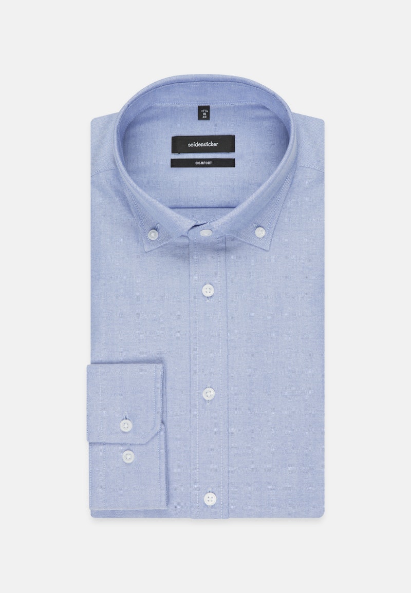 Business Shirt in Comfort with Button-Down-Collar