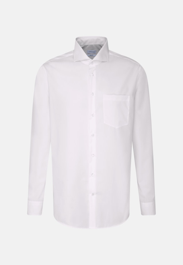 Bügelfreies Popeline Business Hemd in Regular mit Haifischkragen in Weiß |  Seidensticker Onlineshop