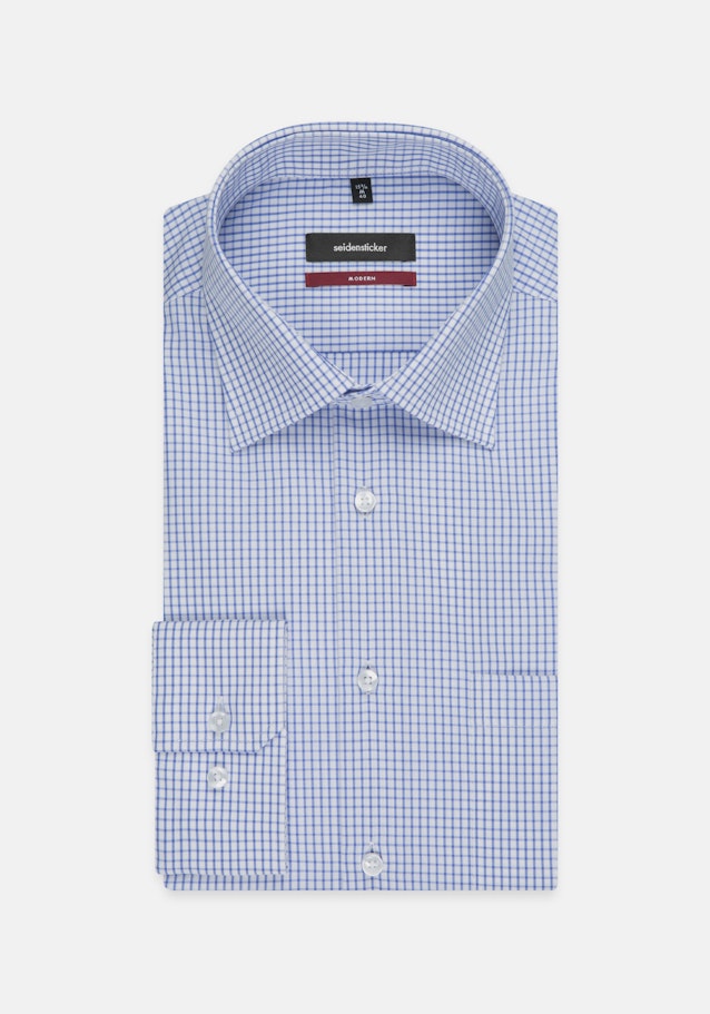 Regular Business Hemd Uni in Mittelblau | Seidensticker Onlineshop
