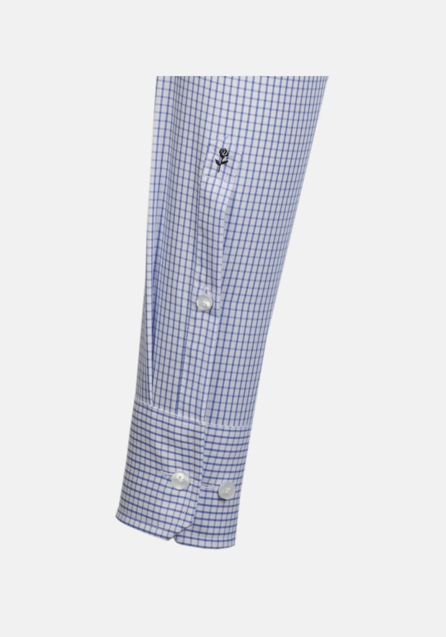 Chemise Business Regular Structuré Col Kent in Bleu Moyen |  Seidensticker Onlineshop