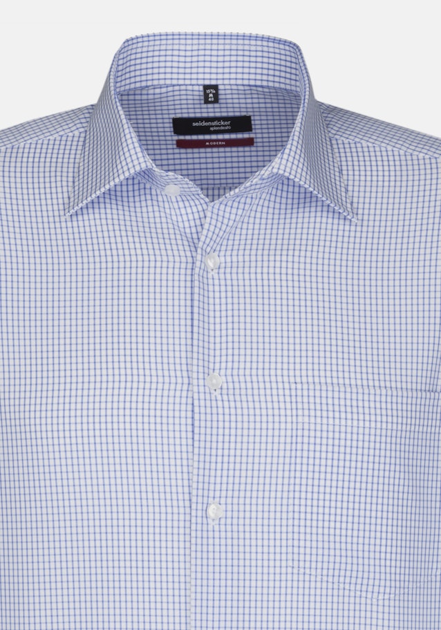 Chemise Business Regular Structuré Col Kent in Bleu Moyen |  Seidensticker Onlineshop