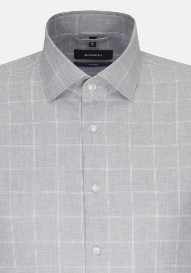 Melange Garne Business Hemd in Shaped mit Kentkragen in Grau |  Seidensticker Onlineshop
