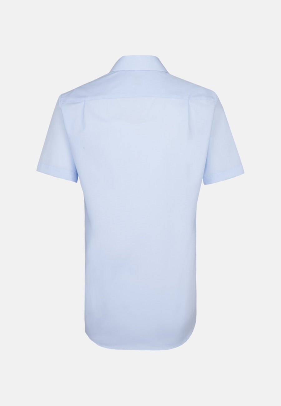 Bügelfreies Popeline Kurzarm Business Hemd in Regular fit mit Kentkragen in Hellblau |  Seidensticker Onlineshop