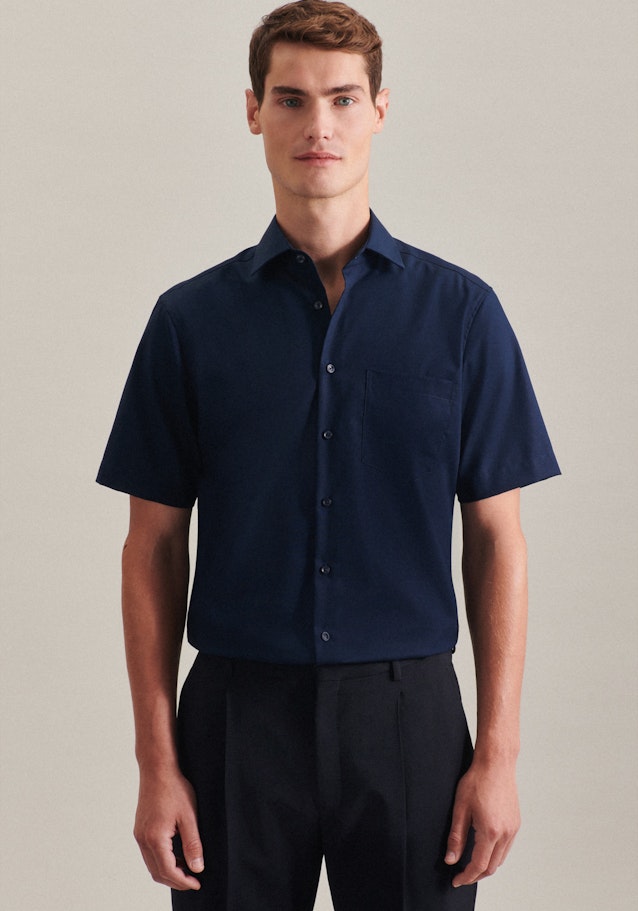 Regular Chemise Business Uni in Bleu Foncé | Seidensticker Onlineshop