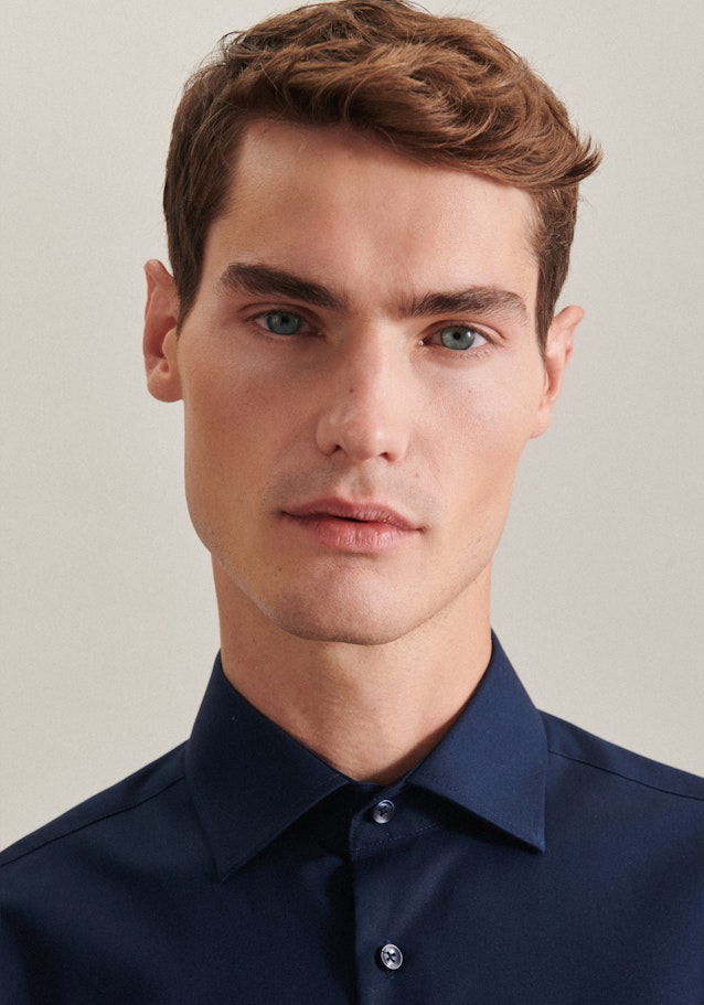 Regular Chemise Business Uni in Bleu Foncé | Seidensticker Onlineshop