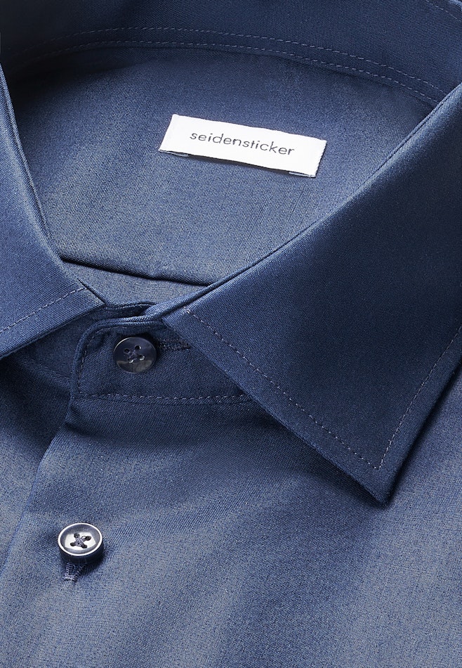 Regular Chemise d'affaires Uni dans Bleu Foncé | Boutique en ligne Seidensticker