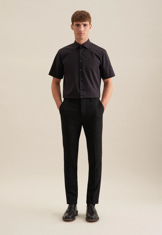 Regular Chemise d'affaires Uni in Noir |  Seidensticker Onlineshop