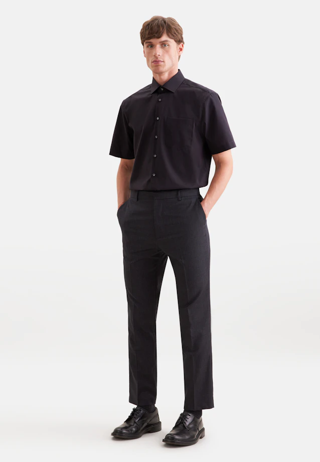 Regular Business Hemd Uni in Schwarz |  Seidensticker Onlineshop