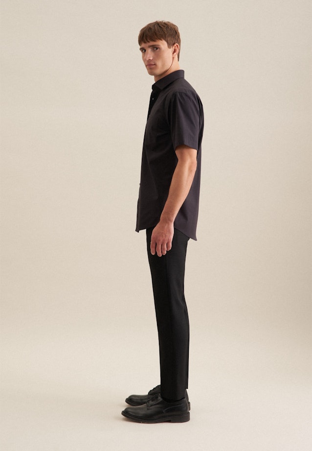 Regular Business shirt Uni in Black |  Seidensticker Onlineshop