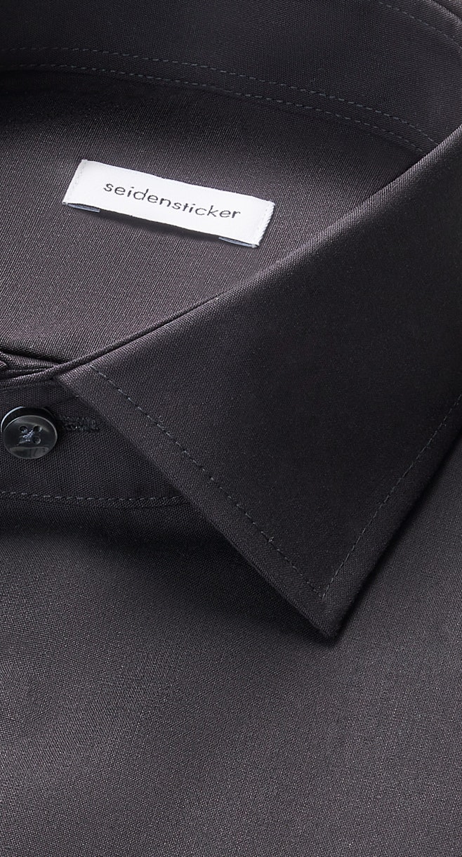 Regular Business shirt Uni in Black | Seidensticker online shop