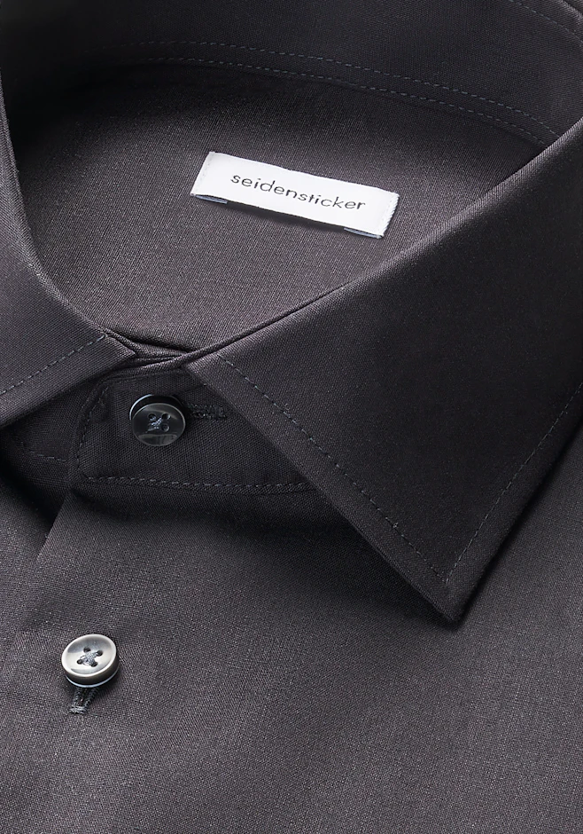 Regular Business Hemd Uni in Schwarz | Seidensticker Onlineshop