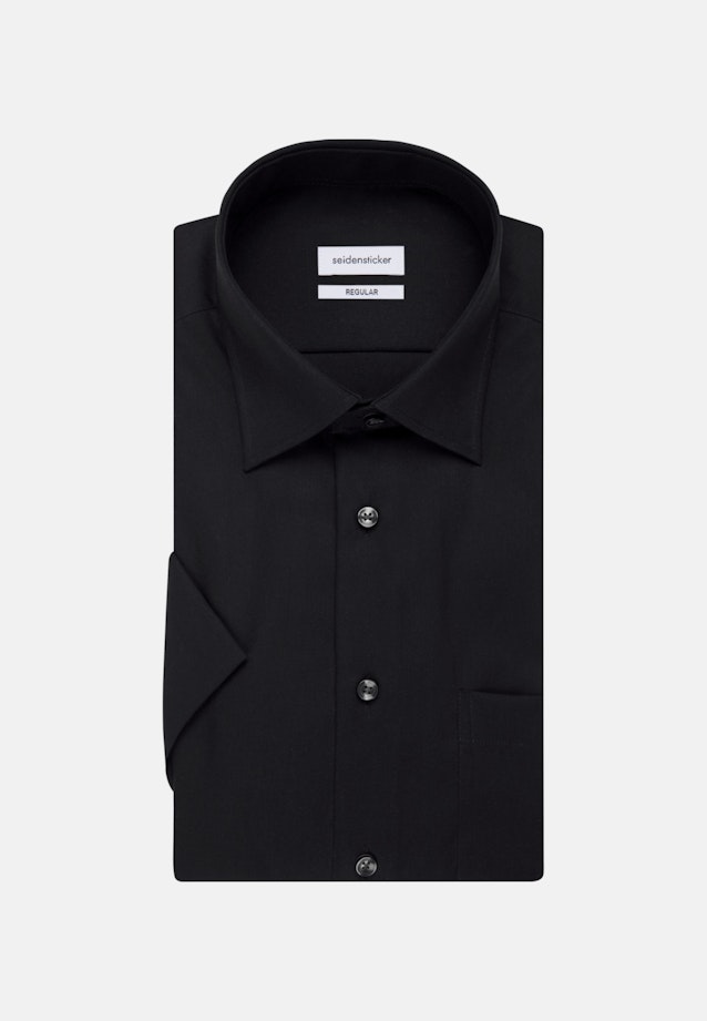 Regular Business shirt Uni in Black |  Seidensticker Onlineshop