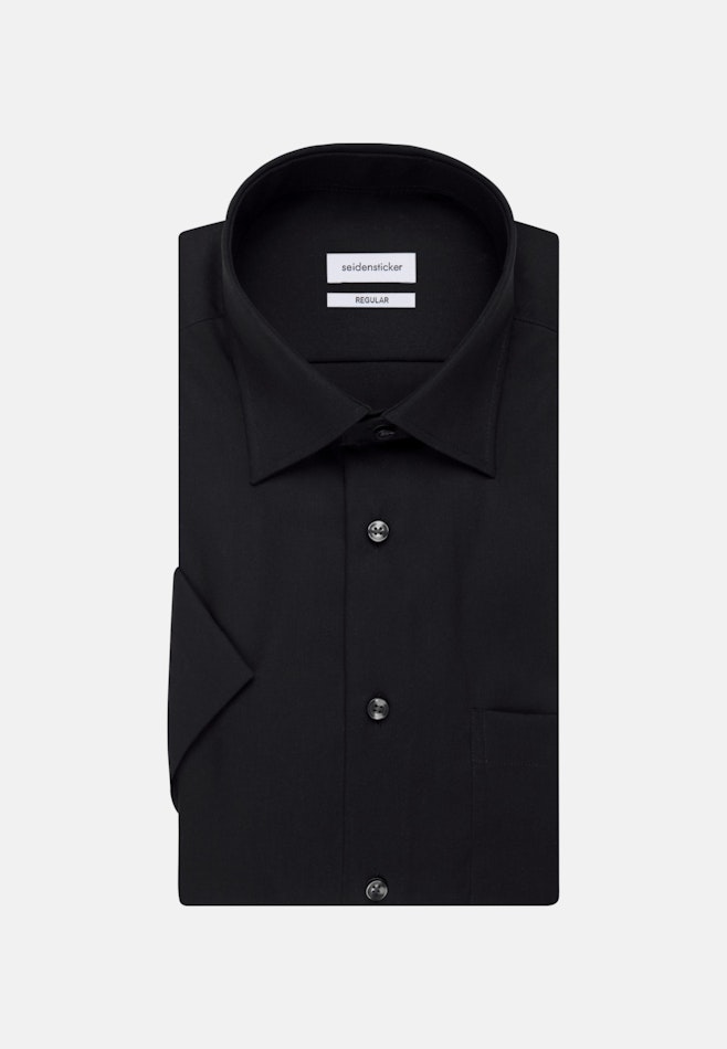 Regular Business shirt Uni in Black | Seidensticker online shop