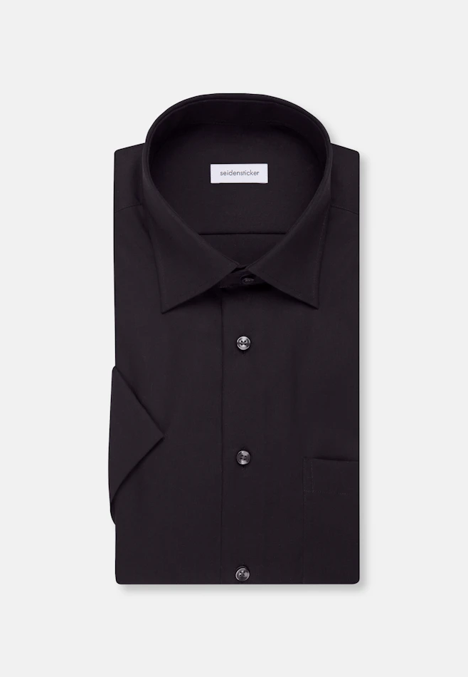 Regular Business shirt Uni in Black | Seidensticker online shop