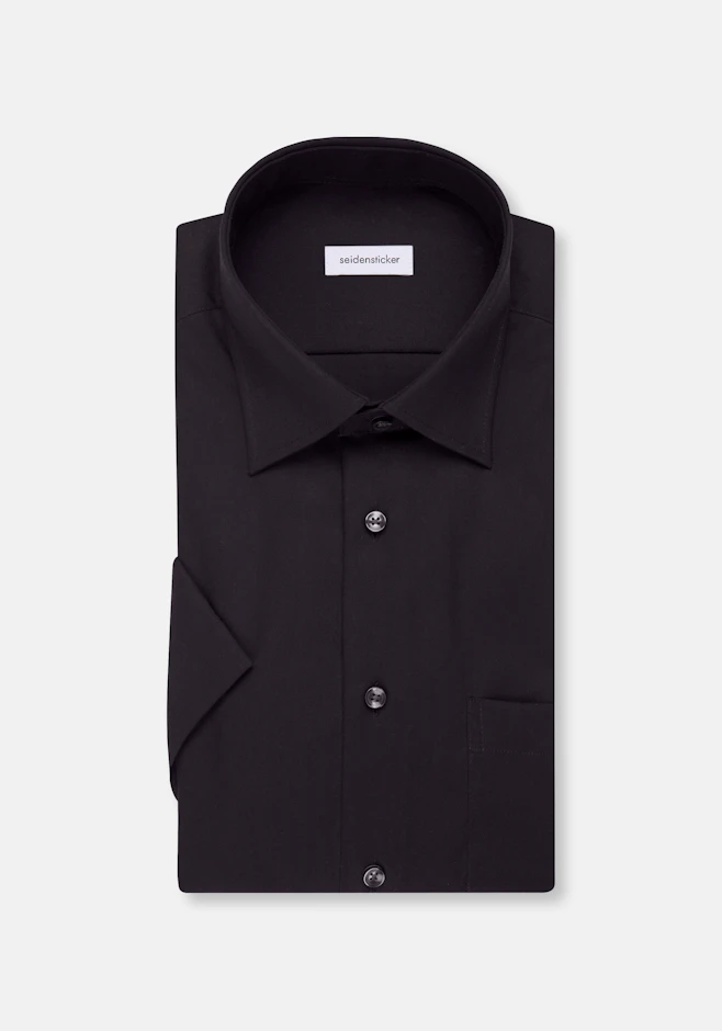 Regular Business shirt Uni in Black | Seidensticker online shop