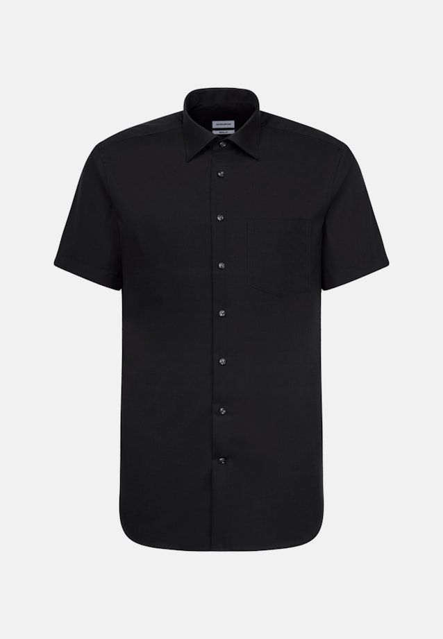 Regular Business shirt Uni in Black |  Seidensticker Onlineshop