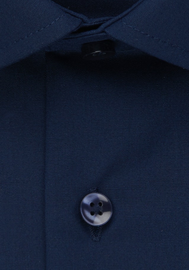 Bügelfreies Popeline Kurzarm Business Hemd in Regular mit Kentkragen in Dunkelblau |  Seidensticker Onlineshop