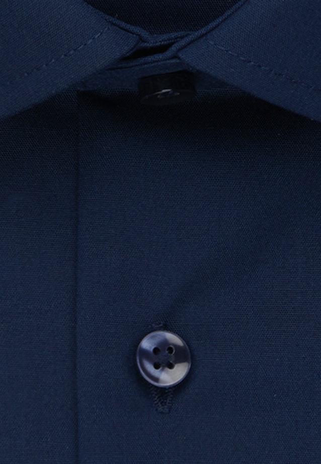 Non-iron Poplin Short sleeve Business Shirt in Regular with Kent-Collar in Dark Blue |  Seidensticker Onlineshop